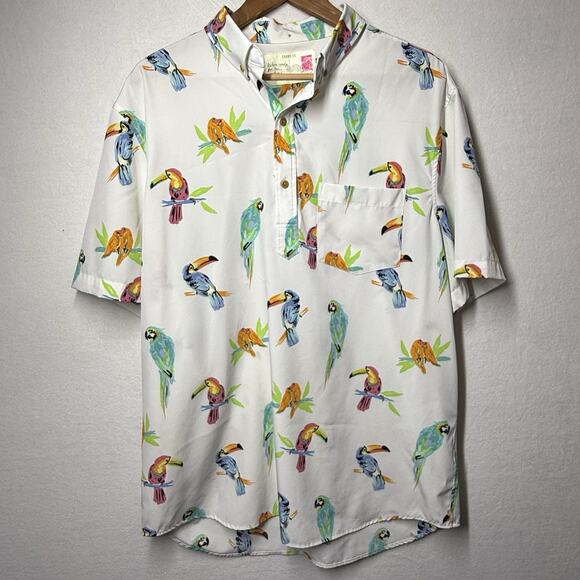 Chubbies Other - Chubbies Men's The Birds Of Polodise Performance Polo White Multicolor Size XXL